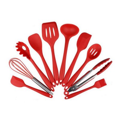 Kitchen Silicone Non-stick Cooking Spoon Spatula Ladle Egg Beaters Utensils Dinnerware Set Cooking Tools Accessories