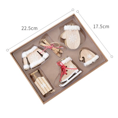 Christmas Tree Decoration Nordic Ins Wood Creative Christmas Ornaments Christmas Holiday Clothes Shoes Cap Set